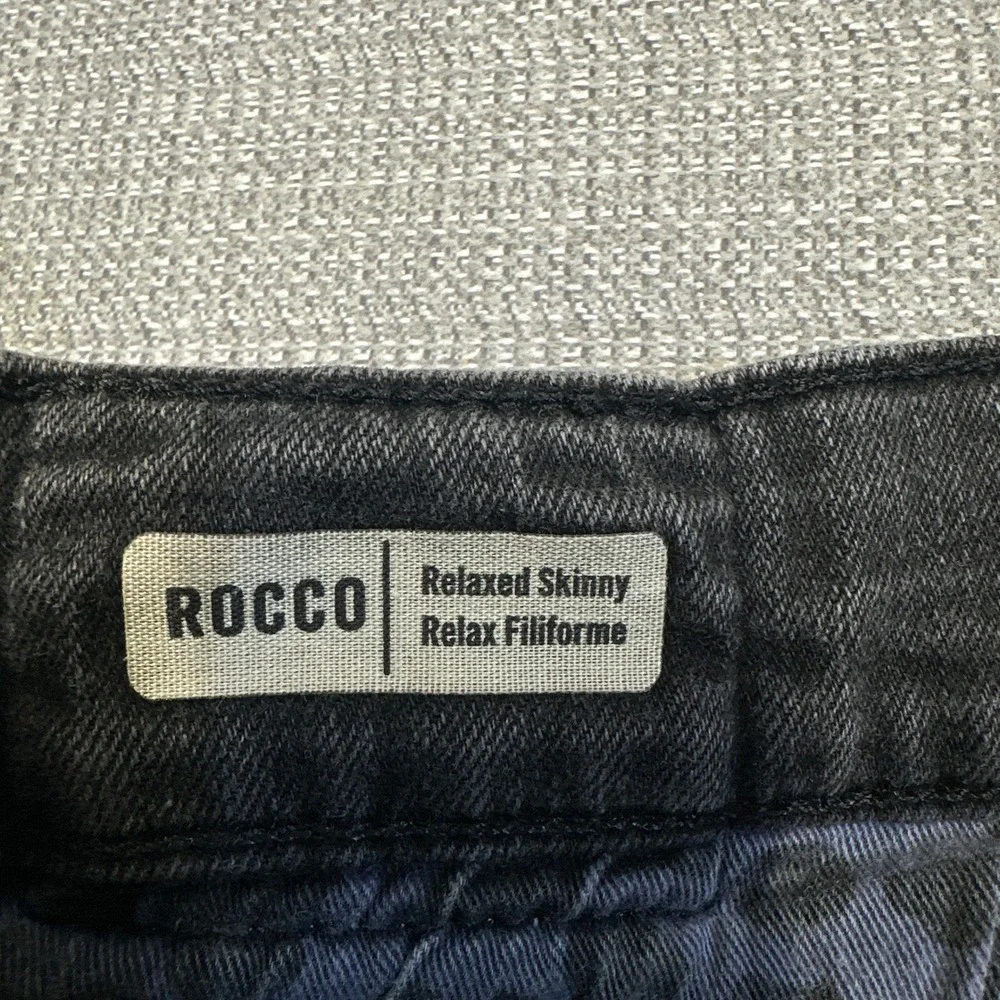 True Religion Rocco Relaxed Skinny Jeans Mens 40x33 Distressed Gray  Made in USA